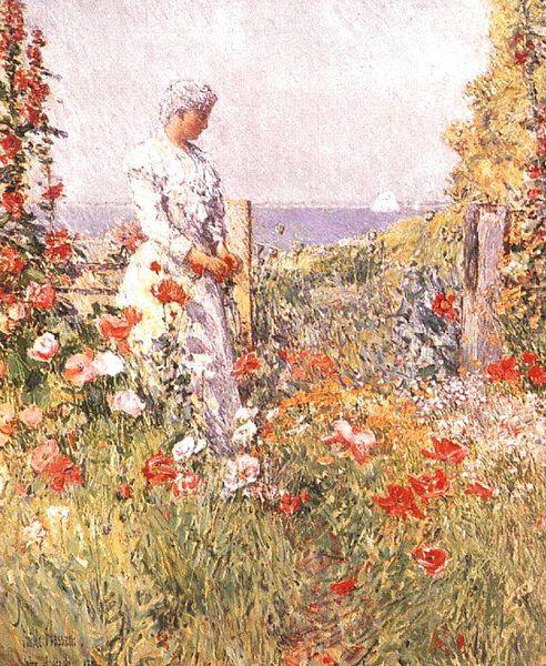 Childe Hassam Celia Thaxter in Her Garden,